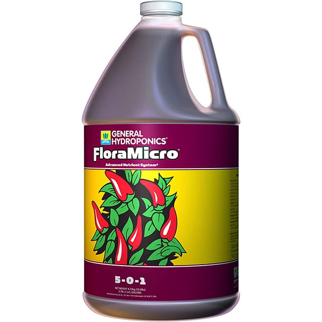 General Hydroponics Flora Micro 미량요소 액비 식물영양제 1갤런