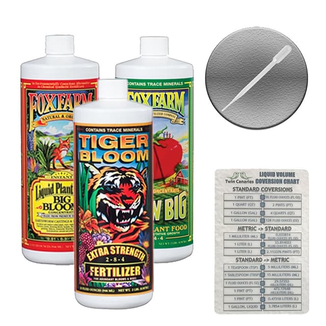 FoxFarm Big Bloom Grow Big Tiger Bloom 개화 액비 식물영양제 473ml~3.78리터