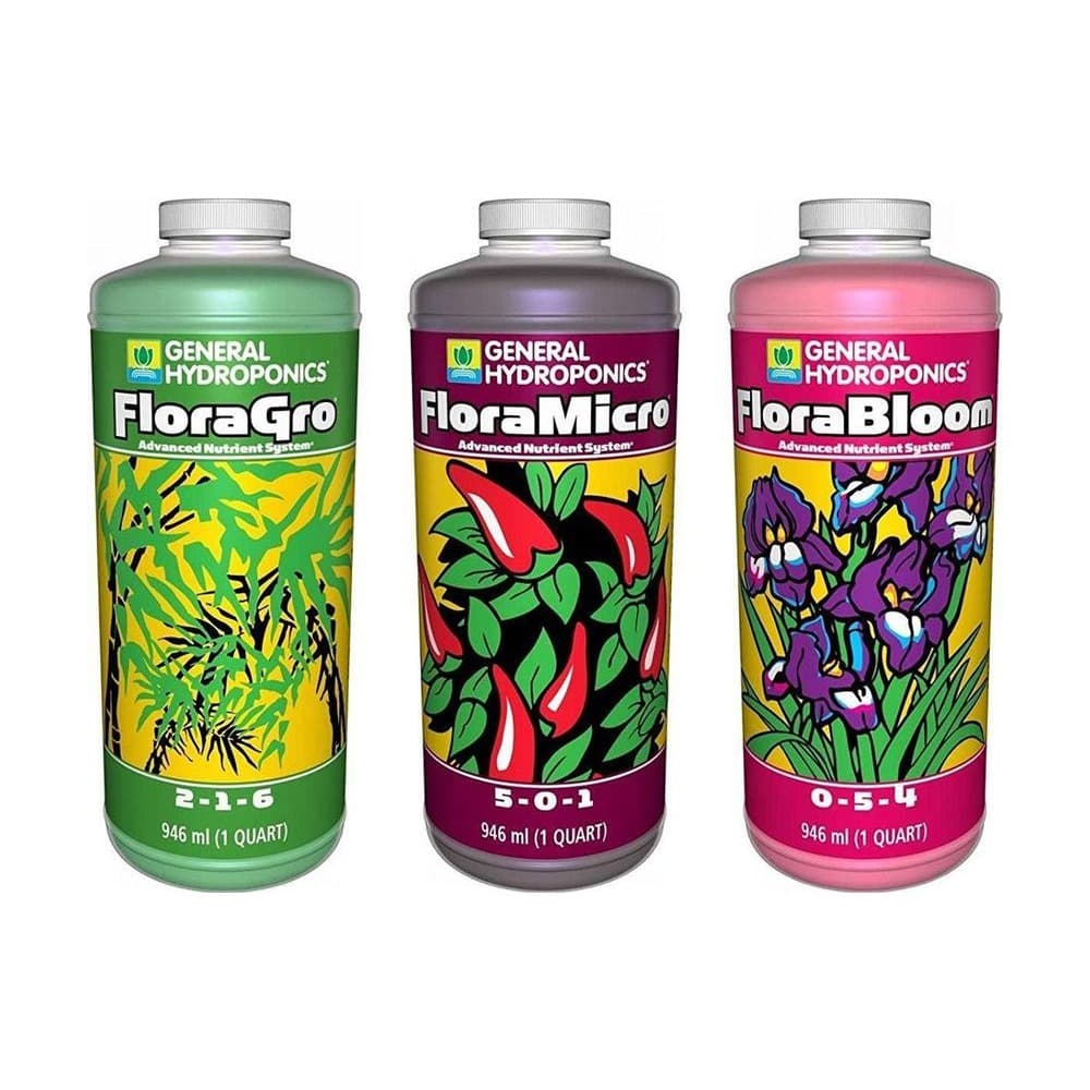 General Hydroponics Flora Series 3종 영양 세트