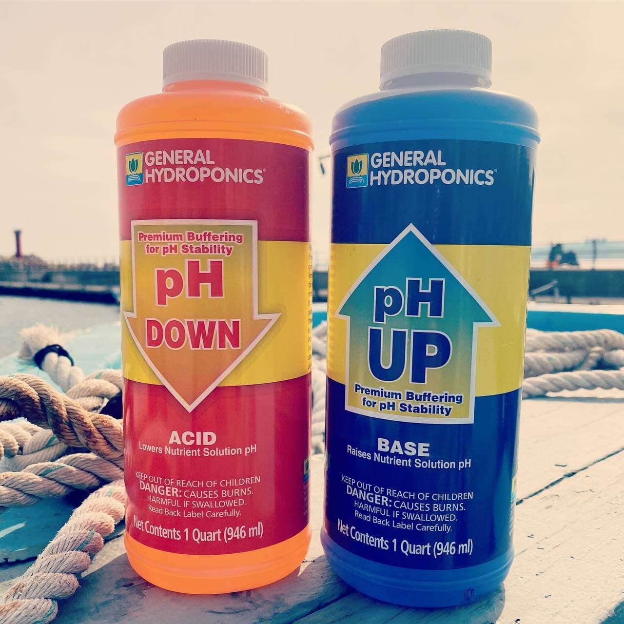 General Hydroponics pH 조절제 1Quart pH Control Kit 산도조절