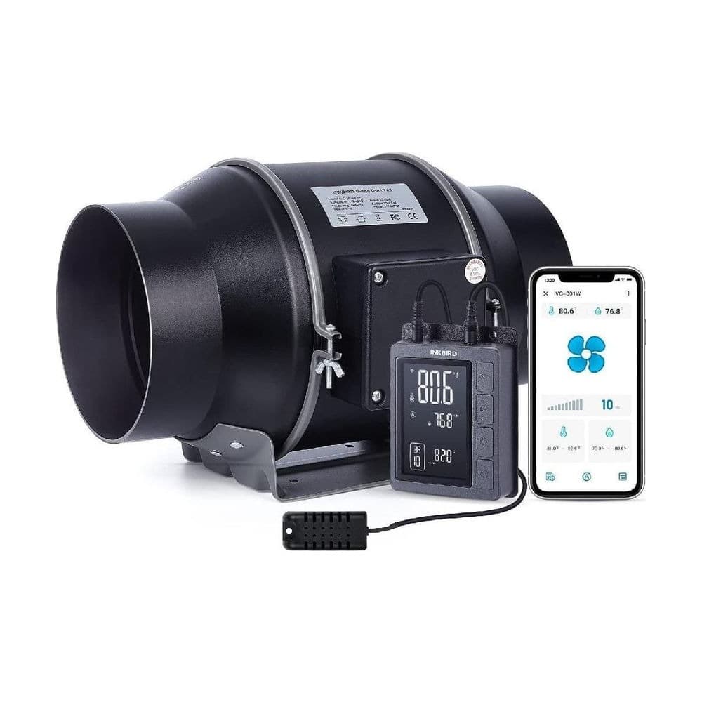 Inkbird IVC-001W WiFi 6 인라인 덕트 팬 스마트 재배 컨트롤러